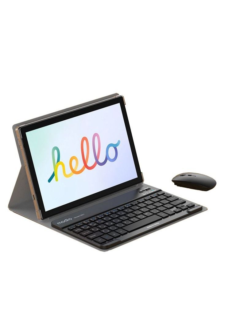 modio - Modio M27 Android Tablet PC 10.1 Inch Dual Sim and Dual Camera with Wireless Keyboard and Mouse 8GB RAM 256GB ROM Black - Image 1