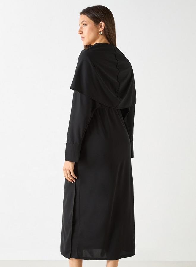 ايكونيك فستان طويل سادة بأكمام طويلة من آيكونيك - Image 3