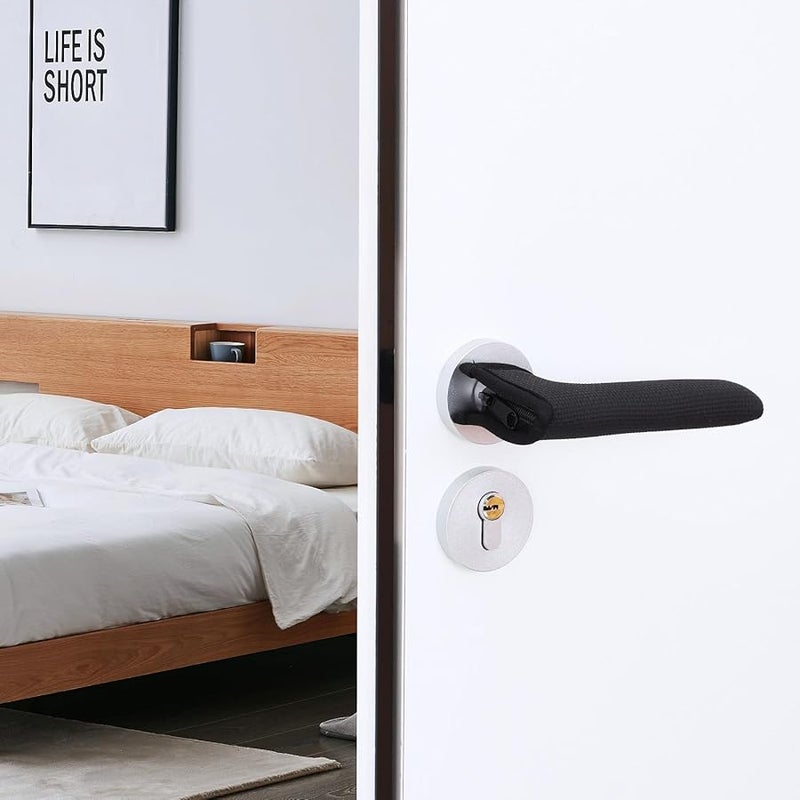 4 Pcs Black Heat Resistant Door Knob Protectors Anti Scald Cushion Covers Easy Installation - Image 5