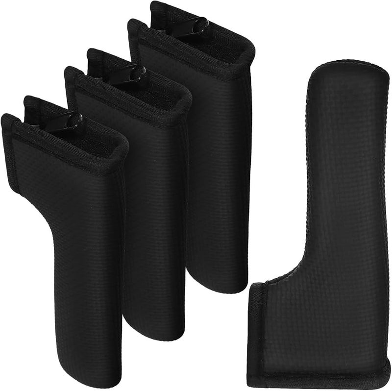 4 Pcs Black Heat Resistant Door Knob Protectors Anti Scald Cushion Covers Easy Installation - Image 2