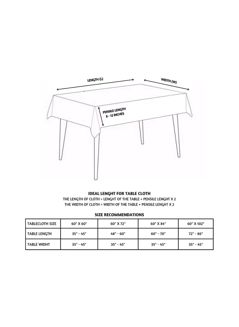 Folkulture Folkulture Table Cloth or Tablecloths for Square Table 60 X 60 Inches, 100% Cotton Bohemian Table Cover for Farmhouse Tabletop or Boho Decorations, Outdoor Table Clothes for Spring or Summer, Mustard