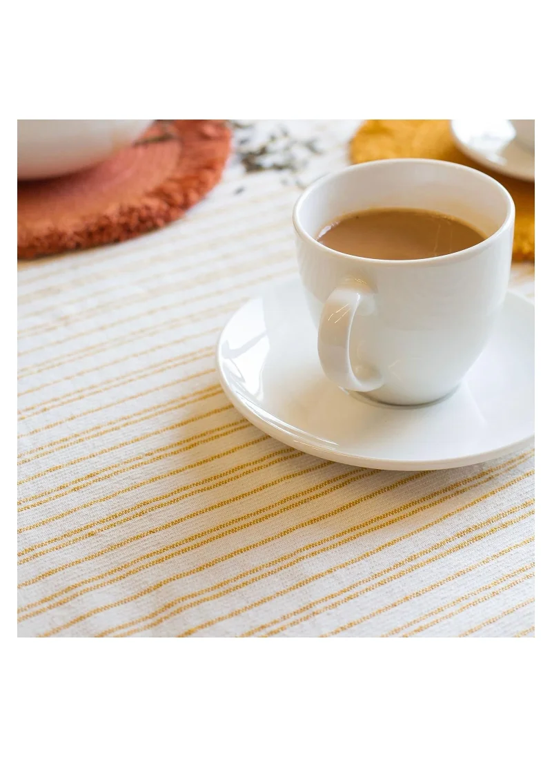 Folkulture Folkulture Table Cloth or Tablecloths for Square Table 60 X 60 Inches, 100% Cotton Bohemian Table Cover for Farmhouse Tabletop or Boho Decorations, Outdoor Table Clothes for Spring or Summer, Mustard