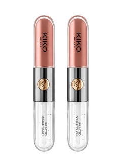 Kiko Unlimited Double Touch Liquid Lip Colour 103 Natural Rose 2 Pack  - Image 1