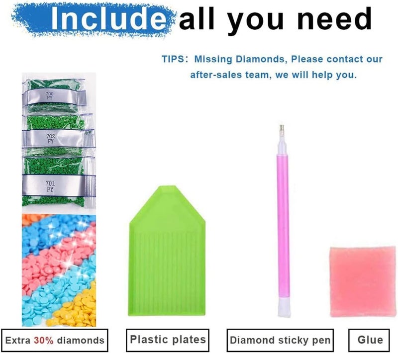 mrpwnle Cat Diamond Painting Kits for Adults Beginners, DIY Cute Cat Diamond Art Kits for Adults 5D Full Drill Diamond Art Dots Gem Paintings Kit for Festival Home Wall Decor 12x16inch - Image 5