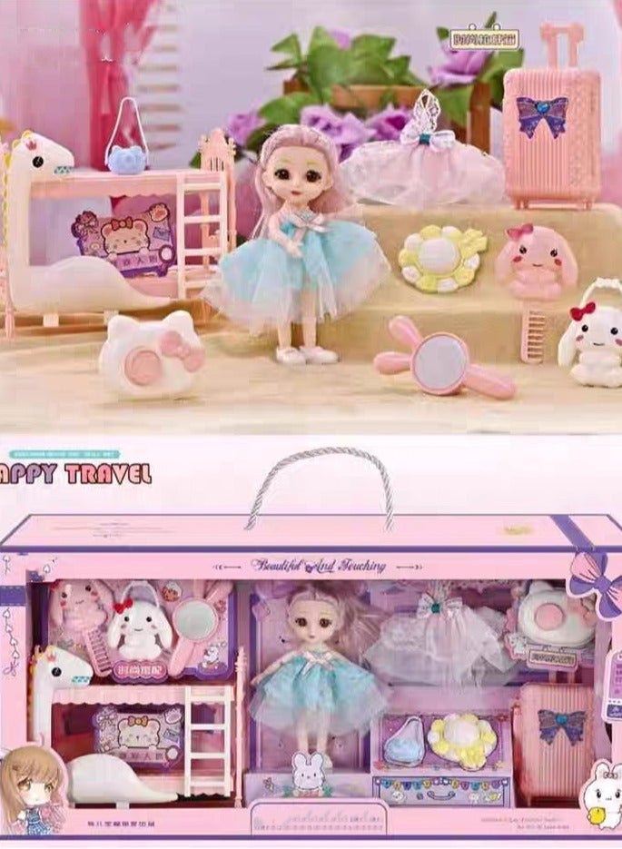 Simulated Princess Doll Toy Set Gift Box Dress Up Set Doll Clothes in Random Colors  - Image 1