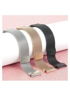 Generic 2 Packs No Gap Metal Bands for Samsung Galaxy Watch 4 (40mm/44mm) & Galaxy Watch 4 Classic (42mm/44mm) - Milanese Loop Stainless Steel Magnetic Straps for Men & Women, RGold/RPink.  - Image 5
