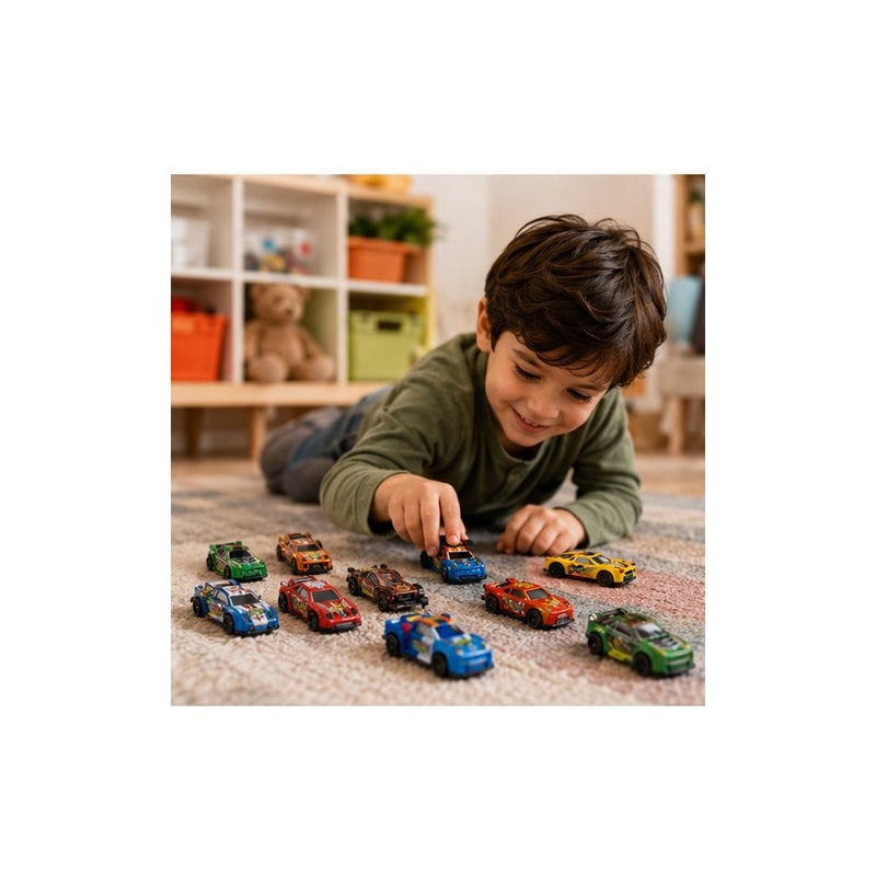 Metal Alloy Die-Cast Racing Cars Toy Set, 25 Pack, Multicolour - Image 3