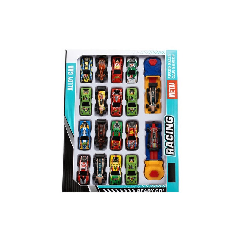 Metal Alloy Die-Cast Racing Cars Toy Set, 25 Pack, Multicolour - Image 1
