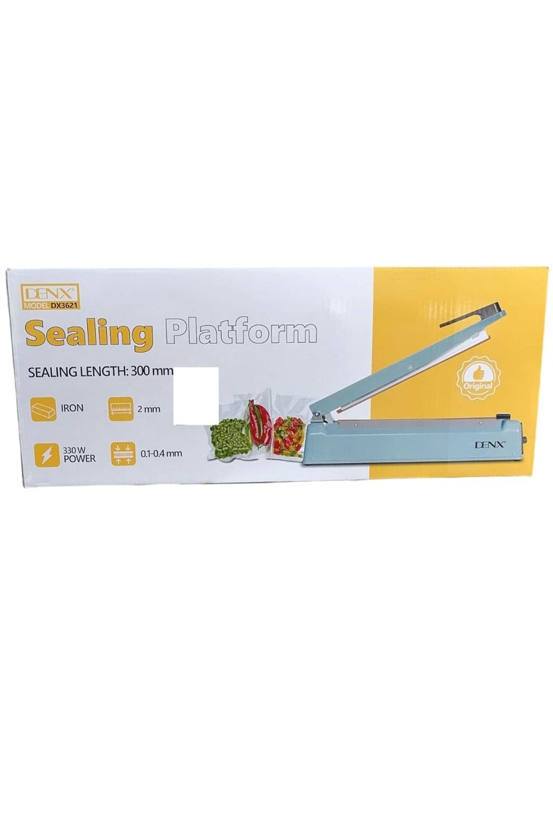Denx Electric Impulse Sealer Machine with UK Plug - 300mm, 330W - Manual Bags Sealing Machine with 8 Adjustable Temperature Levels for Quick Heating - Ideal for Plastic PP, PE Bags, Pouches, Food Packaging, and Small Business Use - Image 2