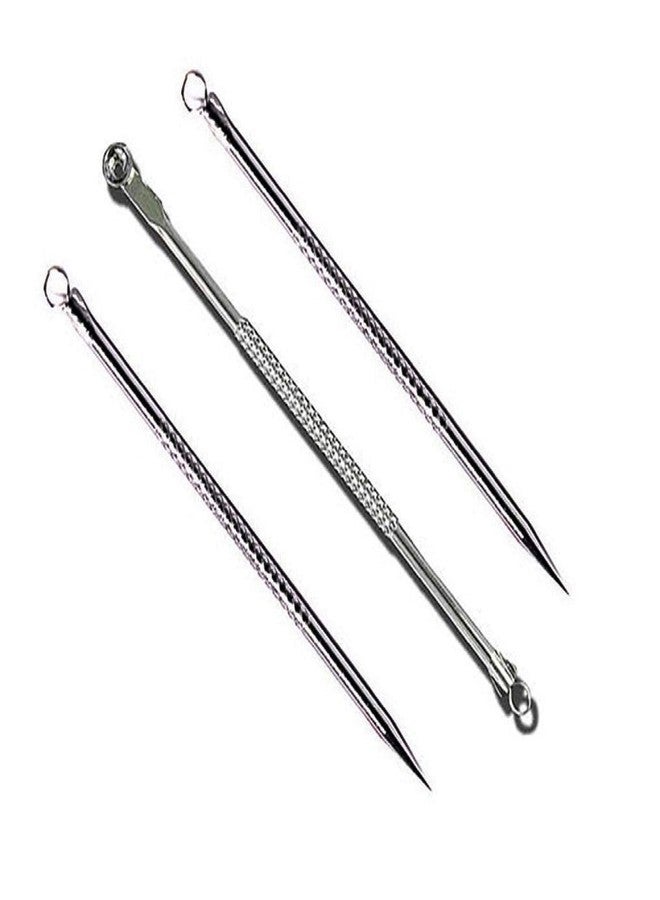 Elecsera Stainless Steel Blackhead Remover Needle Round & Two Pointed Tip (Pack Of 3) - Image 1