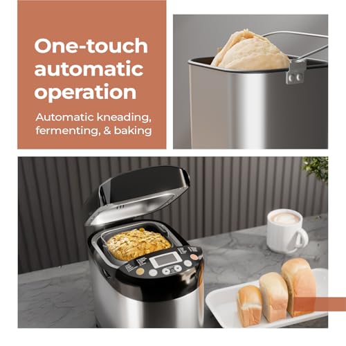 Lifelong Atta Dough & Bread Maker Machine for Home - 550W One Touch Automatic Machine for Kneading, Baking & Fermentation - 19 Presets - Chapati Dough, Multiple Bread types, Dessert, Cake, Jam etc. - Image 4