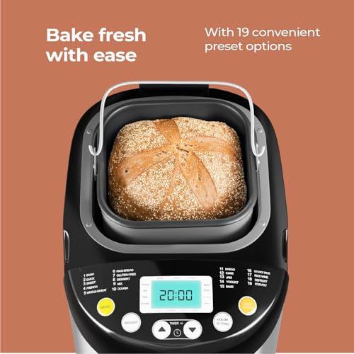 Lifelong Atta Dough & Bread Maker Machine for Home - 550W One Touch Automatic Machine for Kneading, Baking & Fermentation - 19 Presets - Chapati Dough, Multiple Bread types, Dessert, Cake, Jam etc. - Image 3