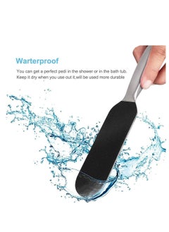 SYOSI Pedicure Foot File And Callus Remover for Hard Skin, Stainless Steel Foot Rasp File With 10 Free Refill Grits DoubleSided Replacement Pads Easy Feet Scrubber For Bath Pedicure Salon  - Image 2