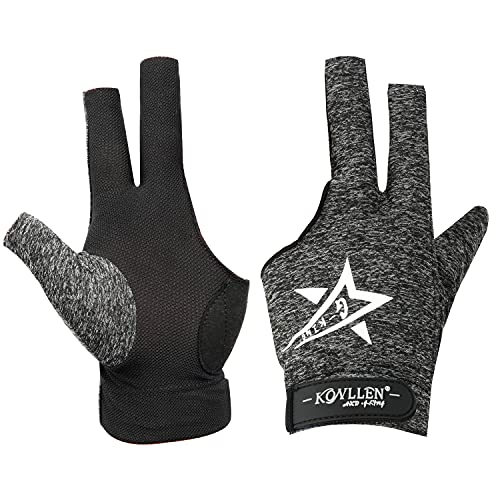 KONLLEN Billiards Gloves for Left Hand/Right Hand L/XL Pool Gloves Professional Non-Slip Adjustable Breathable Snooker Gloves Popular Sizes for Men & Women - Image 1