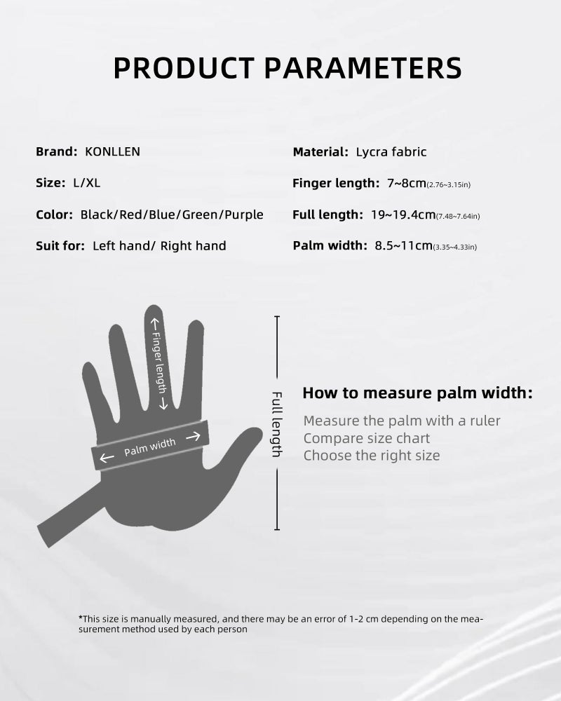KONLLEN Billiards Gloves for Left Hand/Right Hand L/XL Pool Gloves Professional Non-Slip Adjustable Breathable Snooker Gloves Popular Sizes for Men & Women - Image 5