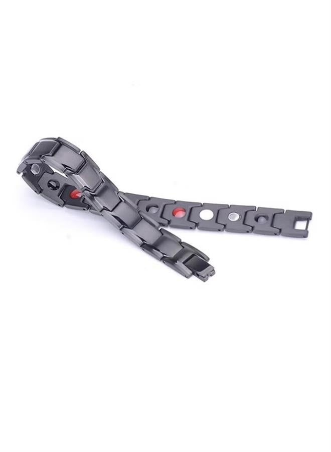 Magnetic Stainless Chain Steel Mens Bracelet with Magnets and Free Link Removal Kit (Black) - Image 5