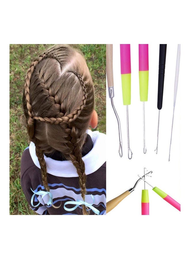 NIBEMINENT 5-Piece Sweater Scarf Knitting Braid Needles Multicolour 16x5x5cm - Image 2