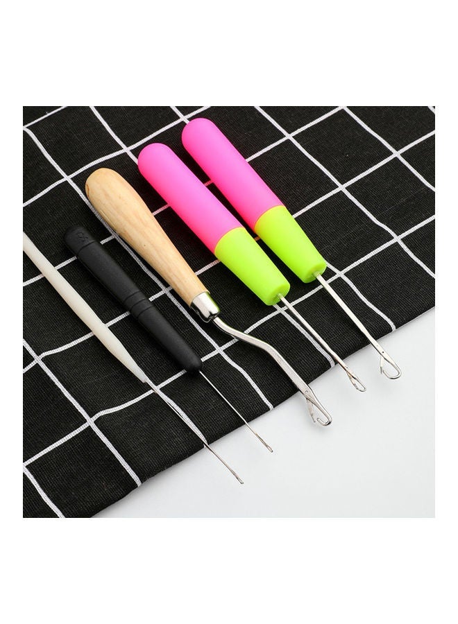 NIBEMINENT 5-Piece Sweater Scarf Knitting Braid Needles Multicolour 16x5x5cm - Image 4