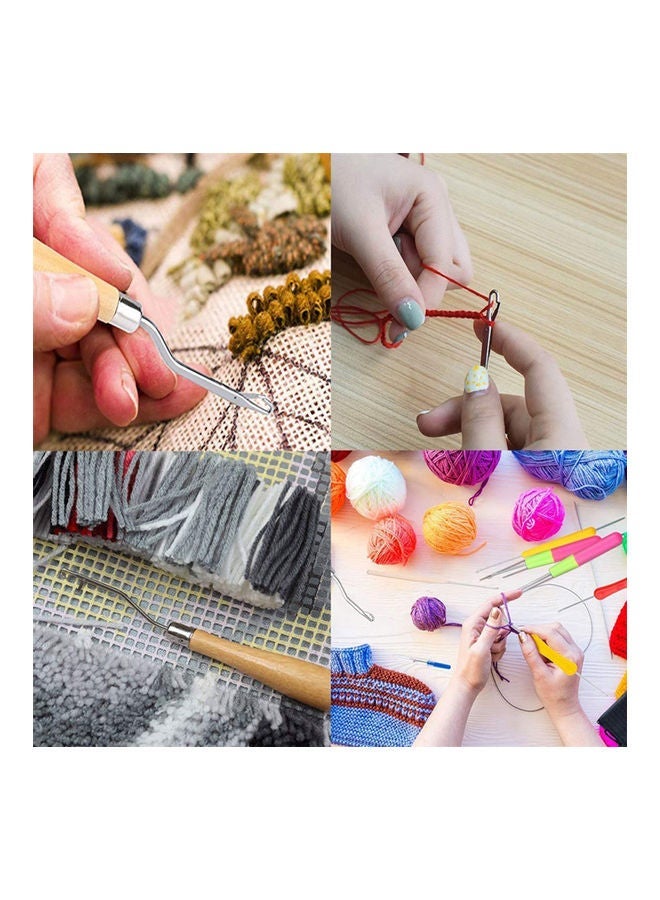 NIBEMINENT 5-Piece Sweater Scarf Knitting Braid Needles Multicolour 16x5x5cm - Image 3