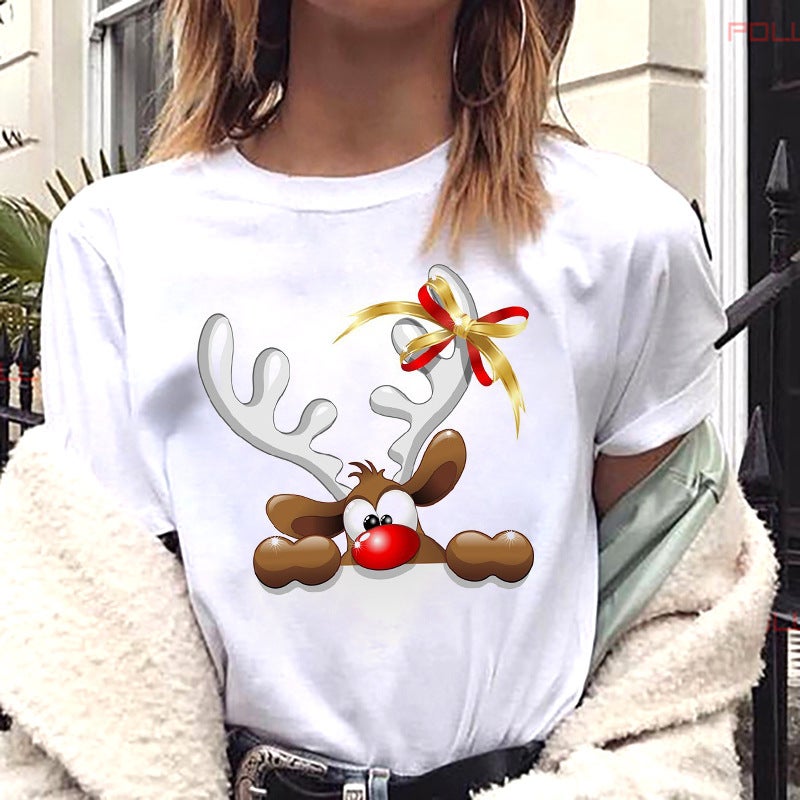 Cross-border supply T-shirt printed T-shirt women's short-sleeved women's clothing - Image 1
