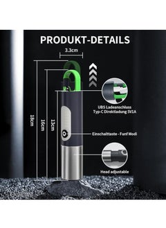 QLIGHT Rechargeable LED Flashlights-High Lumens Tactical  Flashlight- Multifunctional Torch light with Side Cob Light Zoomable 4Light Modes Waterproof Flash Light For Camping Hiking Cycling And Other Outdoor Activitie  - Image 2