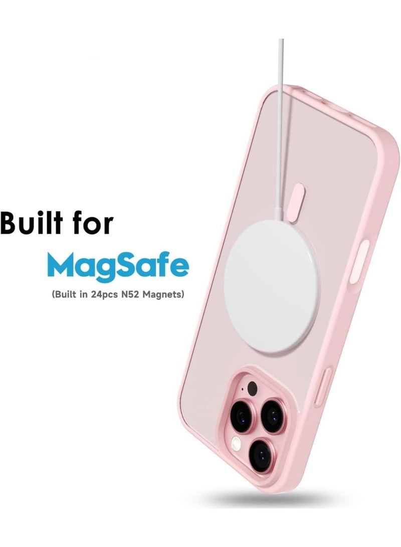 ACLIX Magnetic Case for iPhone 16 Pro Max [Shockproof & Slim] Clear Hard Back Cover with high-Grade Protection | Pink - Image 3