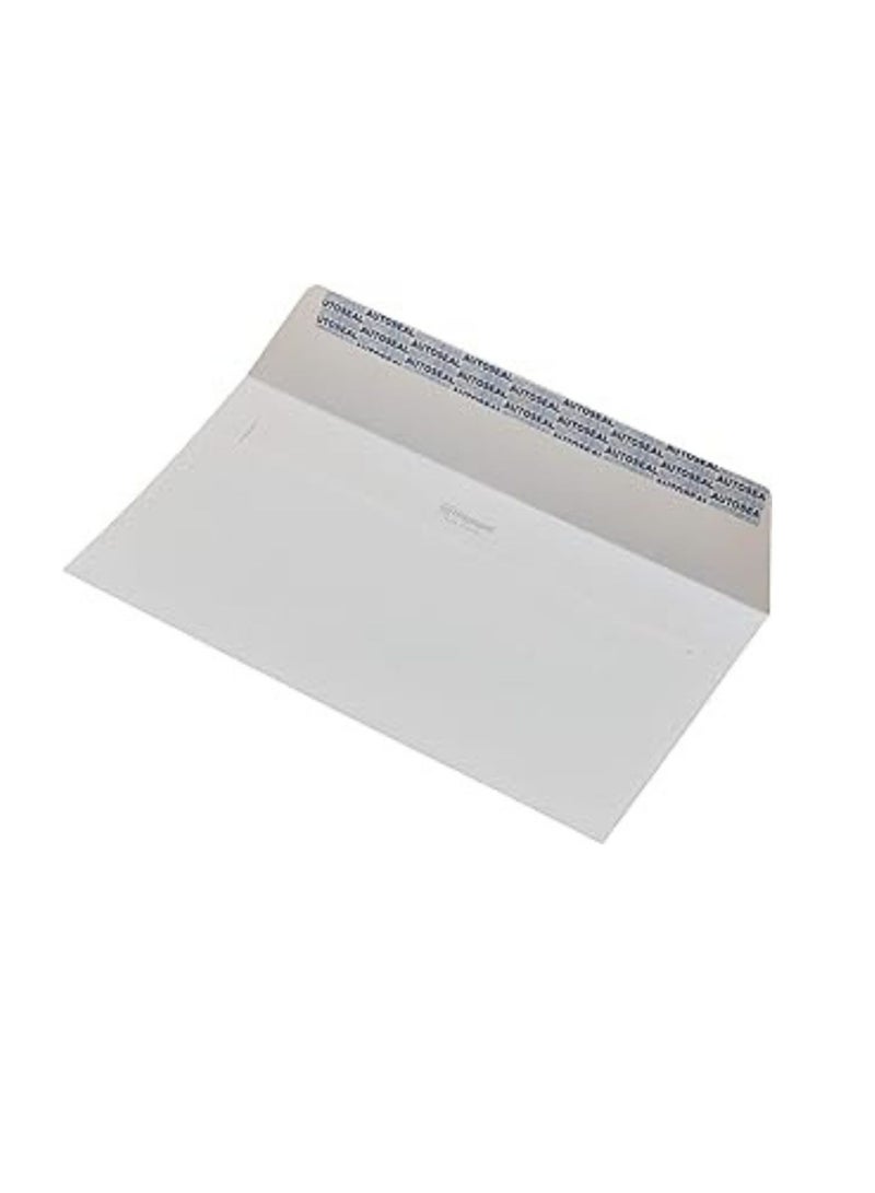 Auto Seal Envelope 50-Pack, 110 mm x 220 mm Size, White - Image 2