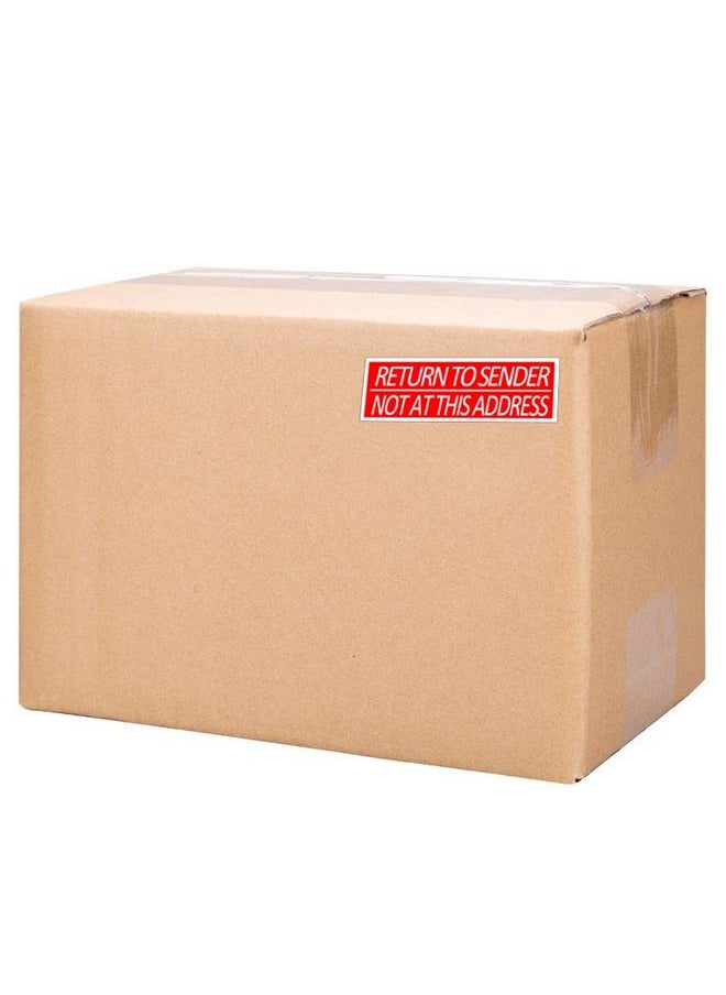 Top label - Return To Sender Not At This Address Stickers3X1 Inch Adhesive Label Stickers500 Pcs - Image 1