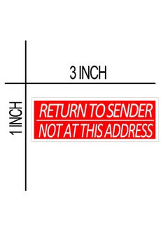 Top label Return To Sender Not At This Address Stickers3X1 Inch Adhesive Label Stickers500 Pcs  - Image 2