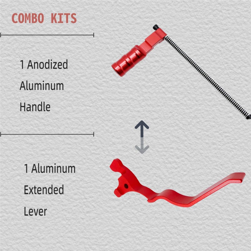 BZGREEN Extended Lever and Handle for 10-22 Combo-Replacement Accessories (Red) - Image 2