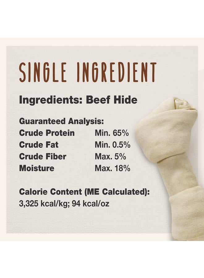 كاديت عظام كلاب من جلد البقر الفاخر من كاديت، عظام كلاب طويلة الأمد من جلد البقر الخام، مكون واحد، عظام كلاب بطول 6-7 بوصات، عبوة من 4 قطع - Image 3