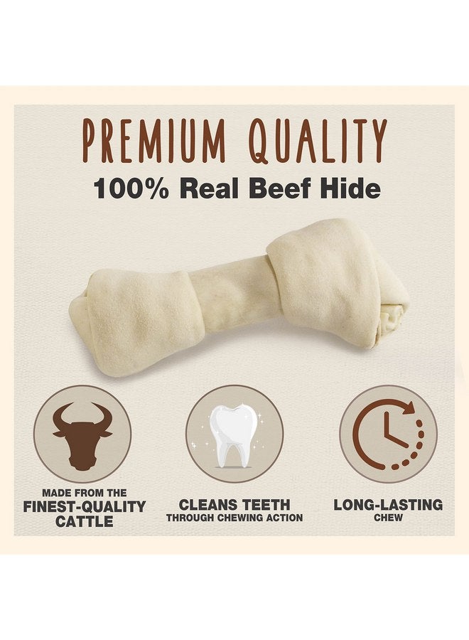كاديت عظام كلاب من جلد البقر الفاخر من كاديت، عظام كلاب طويلة الأمد من جلد البقر الخام، مكون واحد، عظام كلاب بطول 6-7 بوصات، عبوة من 4 قطع - Image 2