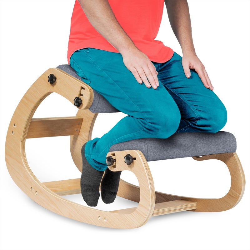 NYPOT NYPOT Ergonomic Kneeling Chair with Adjustable Seats  Knee Chair for Posture Correction  Kneel Rocking Stool for Desk  Back Pain Relief and Support for Home and Office  5 Years Brand Warranty