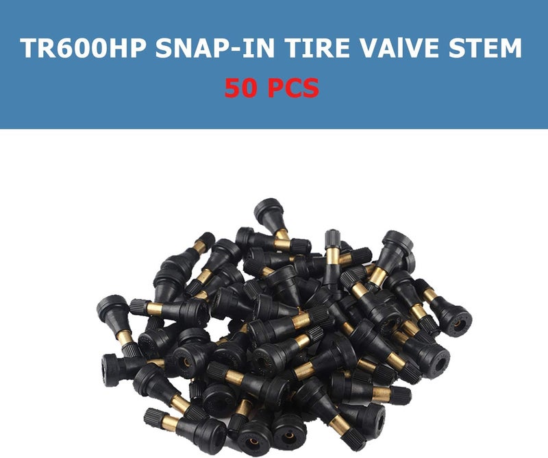 EZISOE EOTH 50 Pcs TR600HP Tire Valves - Rubber Snap-In Valve Stems - Image 4