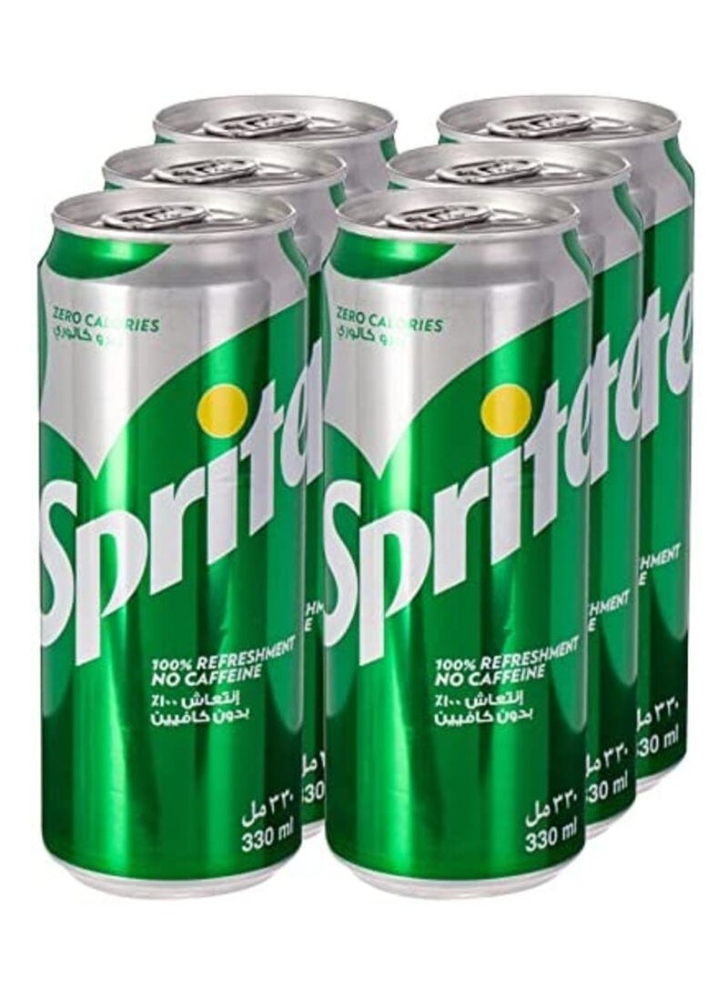 سبرايت - علبة مشروب غازي زيرو كالوري Pack of 6 (330ml Each) - Image 1