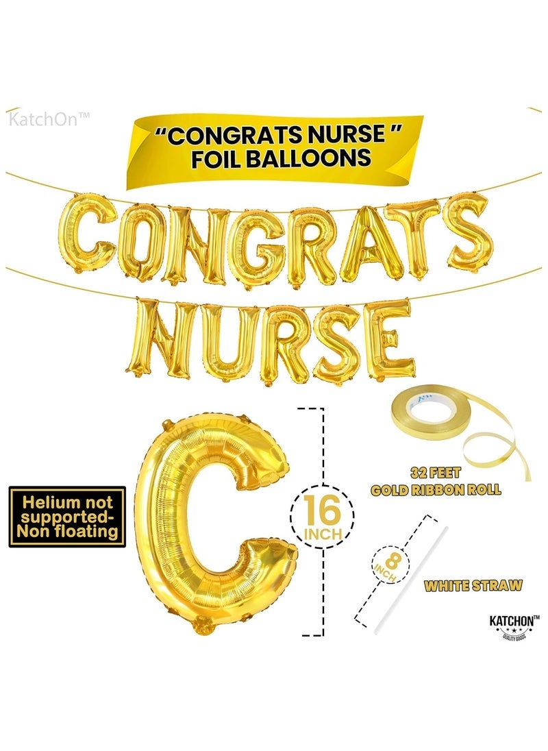 Katchon, Congrats Nurse Balloons Banner Set - 16 Inch, Pack Of 35 | Nurse Party Decorations, Nursing Graduation Decorations 2025 | Congratulations Nurse Balloons for Nurse Graduation Party Decorations - Image 2