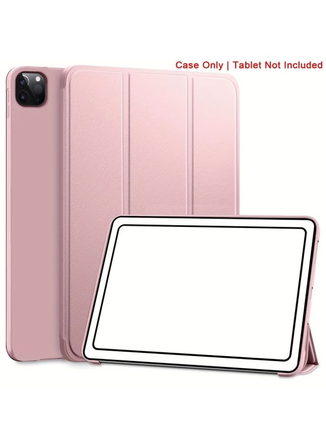 غطاء لأجهزة iPad الجيل الخامس والجيل السادس وPro مقاس 9.7 بوصة مع حامل قابل للطي مغناطيسي، خاصية الإيقاظ والإغلاق التلقائي، غطاء خفيف الوزن من جلد PU، حامل مشاهدة بدون استخدام اليدين، لون وردي باستيل. - Image 1