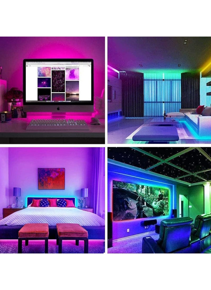 Lumins Smart Bluetooth LED Strip Light 10M RGB Sync to Music Light Remote Control Colorful Rope Lighting for Home Decor Kitchen Bedroom Hotel Outdoor Bar Garden Desktop Decoration  - Image 2