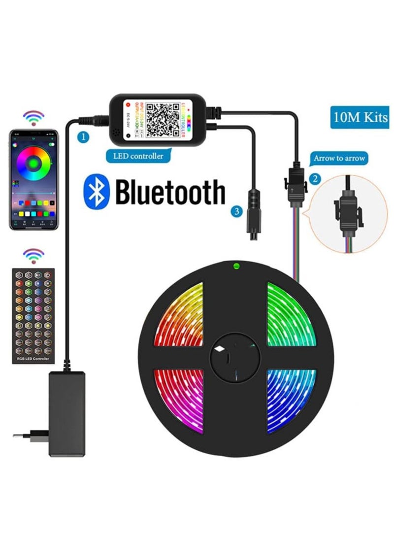 Lumins Smart Bluetooth LED Strip Light 10M RGB Sync to Music Light Remote Control Colorful Rope Lighting for Home Decor Kitchen Bedroom Hotel Outdoor Bar Garden Desktop Decoration  - Image 4