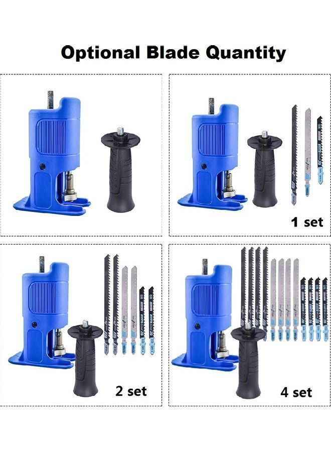 NIBEMINENT Reciprocating Saw Adapter Set Blue/Silver/Black 5x2inch  - Image 2