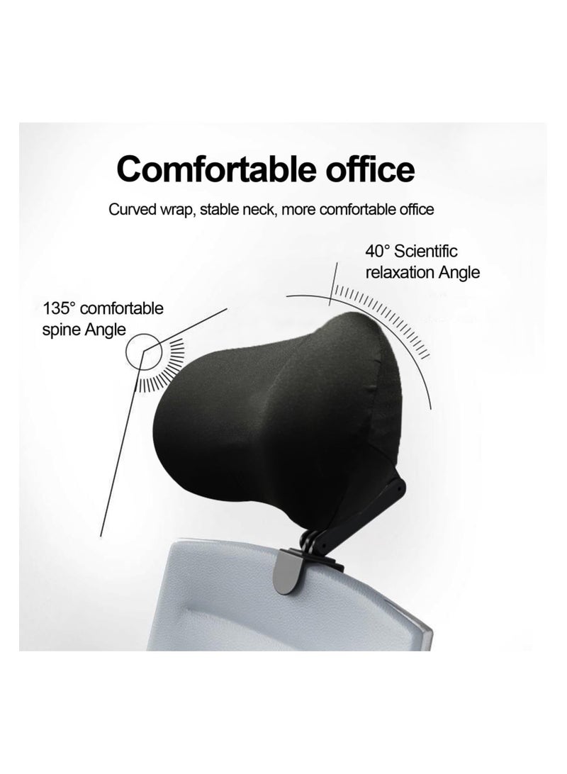 SYOSI Adjustable Ergonomic Office Chair Headrest Attachment, Universal Height and Angle Adjustable Memory Foam Headrest for Office Chairs, Gaming Chairs, Recliners, and Car Seats, Easy Installation  - Image 5
