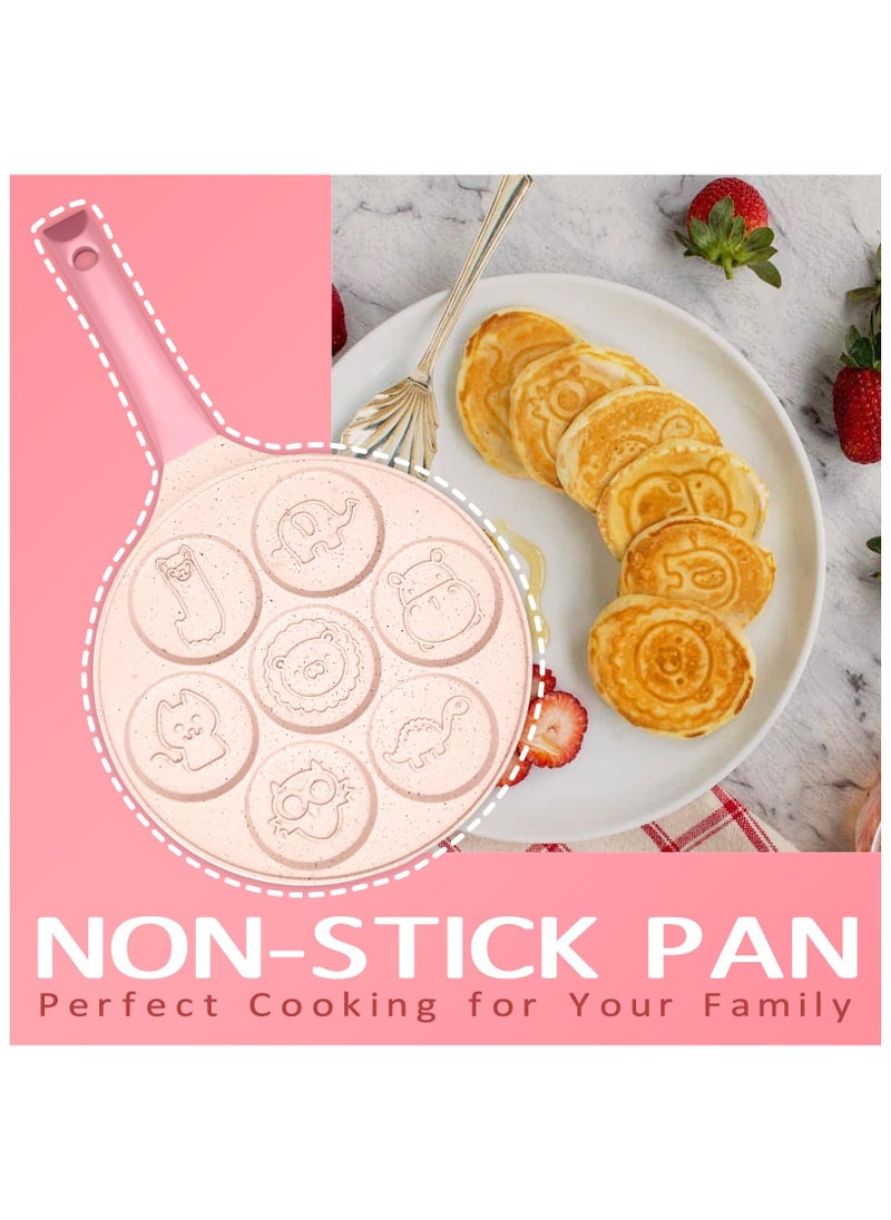 XiuWoo - Animal Pancake Molds for Kids Mini Pancakes Maker Machine Mini Pancake Pan Egg Pan Non-stick Waffle Maker Set - Image 1