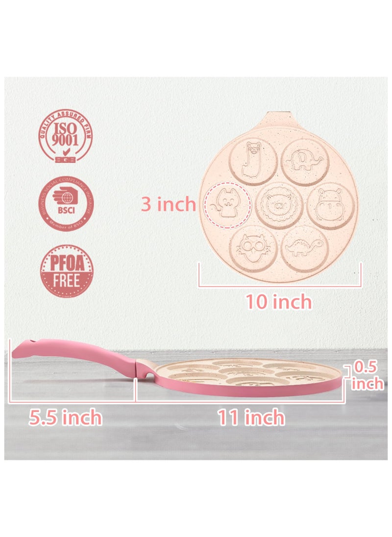 XiuWoo - Animal Pancake Molds for Kids Mini Pancakes Maker Machine Mini Pancake Pan Egg Pan Non-stick Waffle Maker Set - Image 1