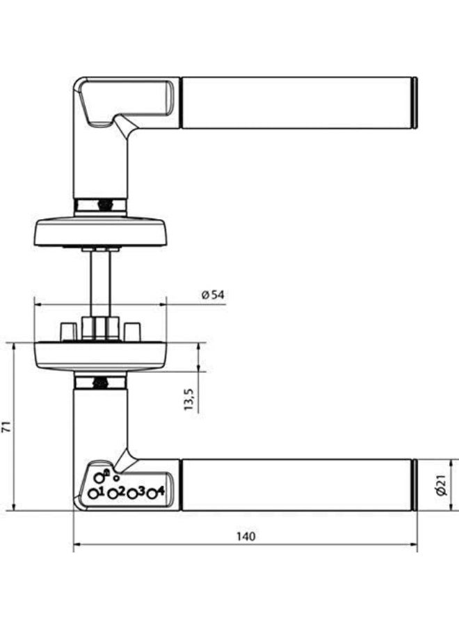 Yale Yale Digital Code Left Handle For Door - Silver  - Image 2