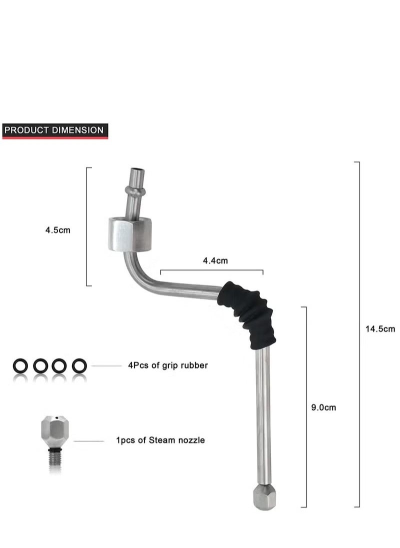 ASIV - Coffee Maker Accessory Steam Wand Compatible with Delonghi EC680 EC685 Rancilio Coffee Maker, Upgrade with Additional 3 Hole Tip Steam Nozzle - Image 1