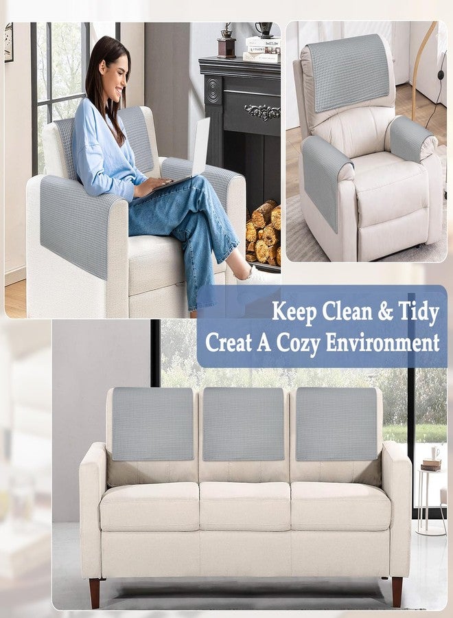 KAVIL Headrest Covers for Recliners Protector Armrest Covers for Couch Chair Headrest Seat Padded for Sofa Reclining Armchair Cooling Pads Washable Pet Slipcovers Non Slip Furniture Covering - Image 4