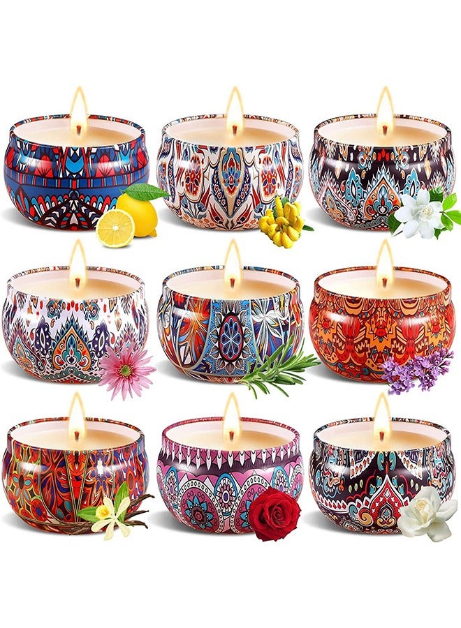 Bukela Scented Candles Gift Set Aromatherapy Candle Smokeless for Women,9 Pack Aromatherapy Candle for Home Scented,Natual Soy Candles Gifts for Anniversary, Birthday, Mother's Day, Bath,Spa, Meditation - Image 1