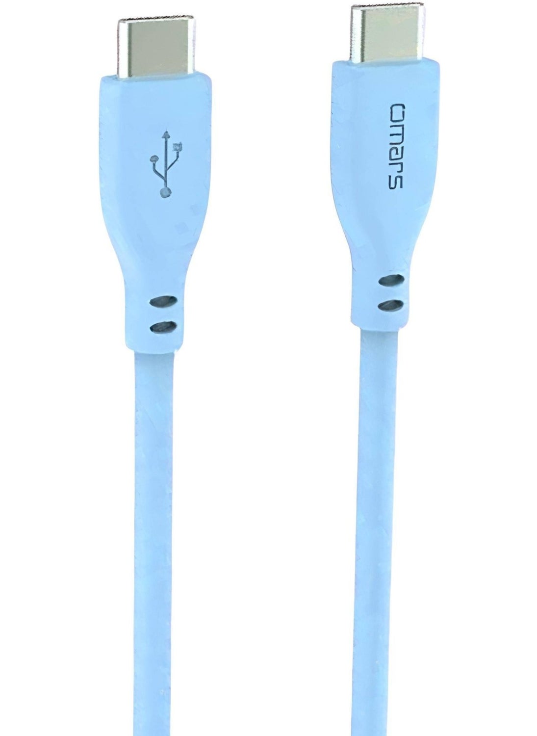 omars - Type-C To Type-C Silicone Pd Fast Charging Cable Blue - Image 1