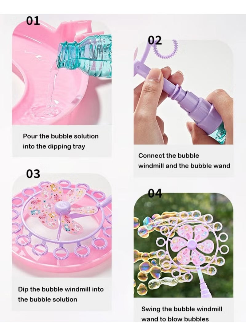 SUPREME Bubble Windmill Toy with 80ml Bubble Solution, 01 Pcs Assorted Colors - Image 5