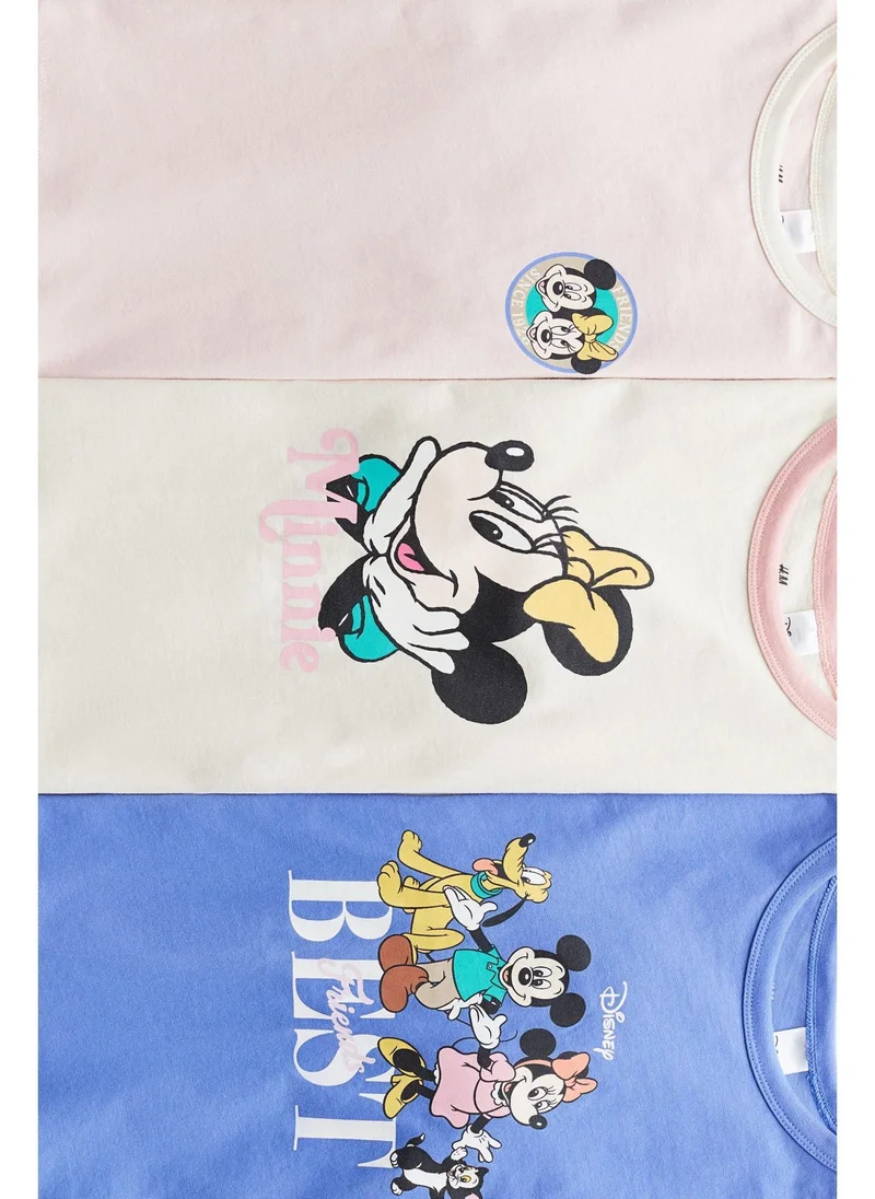 H&M 3-pack printed jersey tops
